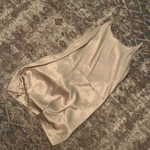 Silky open back slip